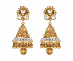 fancy gold and pearl earings